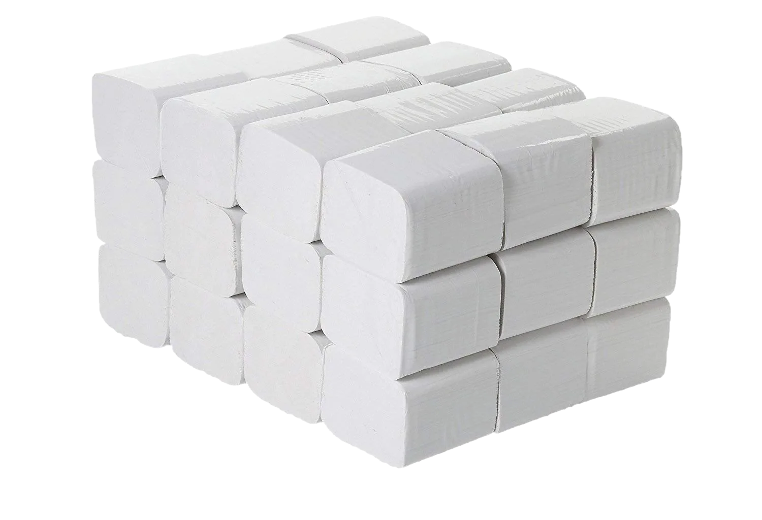 Toalhetes de folha dupla para dispensadores.